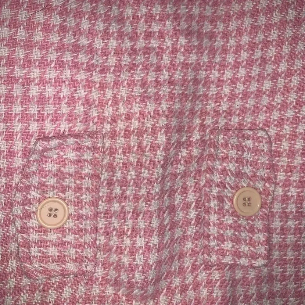 Houndstooth pink hooded dog coat